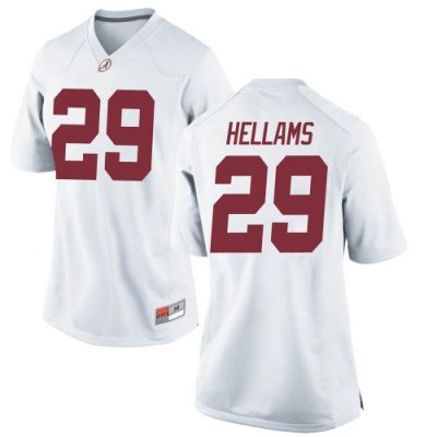 Women's Alabama Crimson Tide #29 DeMarcco Hellams White Game NCAA College Football Jersey 2403LWBU5